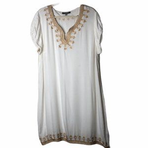 NY Collection Woman White Kaftan 3X